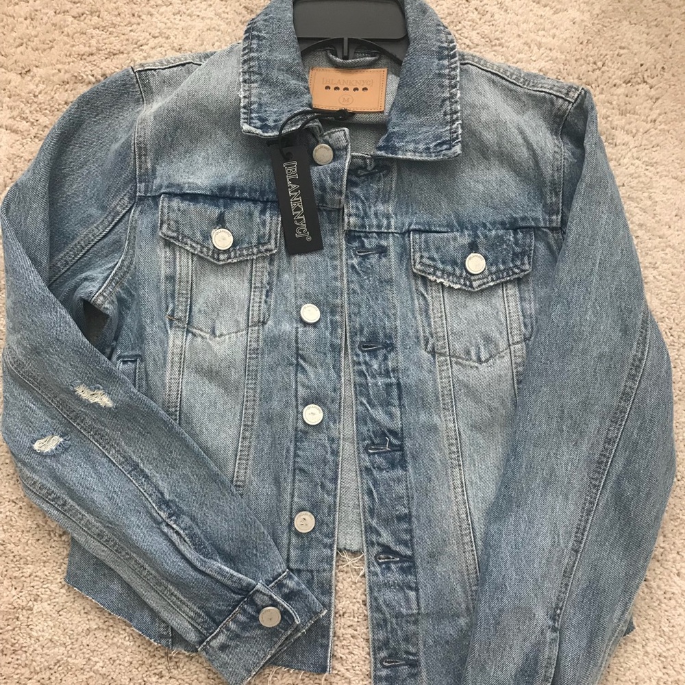 Blank NYC distressed denim jacket
